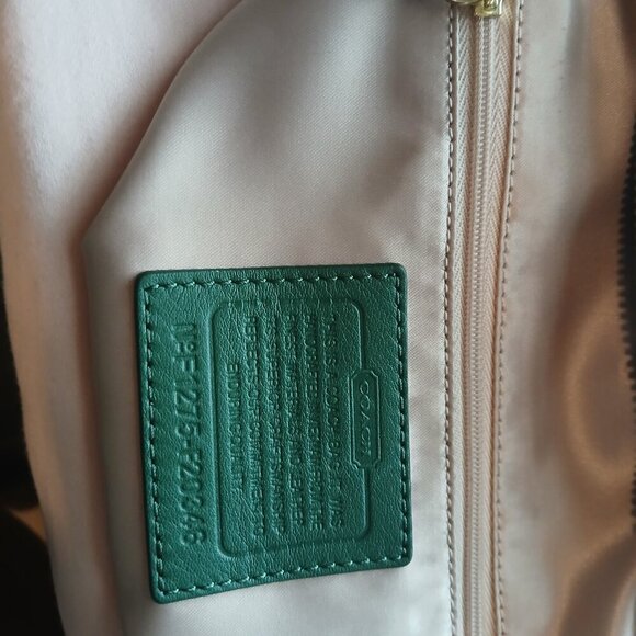 Coach "Ashley" Embossed Leather Croc Satchel - Green (H1275-F20346) - New Withou - Picture 2 of 8